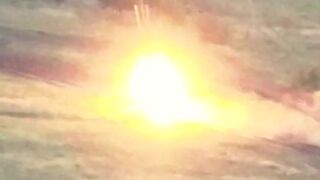 Longer video of a pick up_ATV-mobile anti-tank team from Ukraine's 93rd Mechanized Brigade targeting a Russian T-80BV tank with a Javelin ATGM