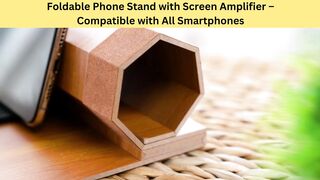 Foldable Phone Stand with Screen Amplifier – Compatible with All Smartphones