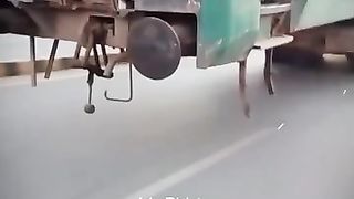 Pakistan railway on road