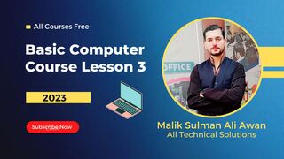 Computer Course basic skills Lesson No. 3
