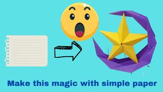 Amazing Moon and star paper craft | Hand Made Paper craft | Swallow Creations