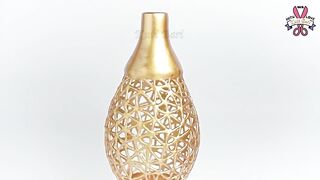 Plastic bottle wine vase cement