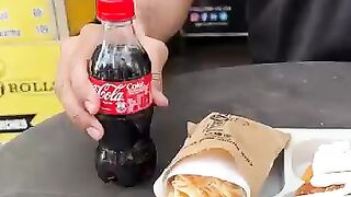 Roll paratha burger tandoori train Coca-Cola awesome very Tuesday