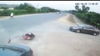 Dangerous car accident.