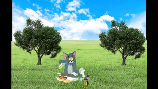 Tom & Jerry Hang Out in the Grass
