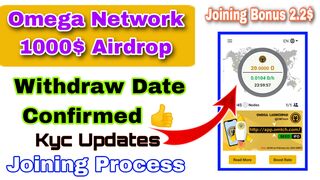 Omega Network 1000$ Airdrop Omega Network Withdraw and kyc Updates Omega Network Joining Process don't miss