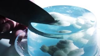 Blue sky jelly cake