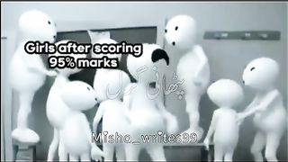 Girl after scoring 95 marks