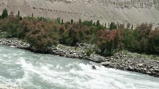 Mountain and water view