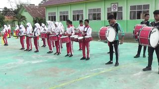 Latihan Ekstra kurikuler Drum Band SMPN 3 Banjar Agung ,Tulang Bawang Lampung