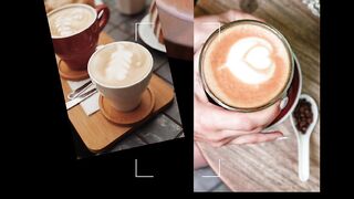 in a cafe drinking cappuccino coffee | kopi coklat