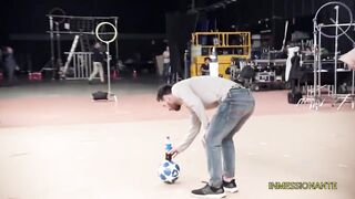 Lionel Messi Bottle Flip Challenge ● Messi Amazing Pepsi Trickshot (NEW