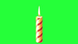 Green screen. Candle. Best for video editing