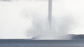 Absolutely insane waterspout captured on camera off coast of Greece
