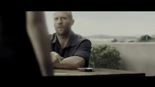 Jason Statham Fight with mercenaries and flies