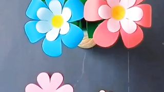 Beautiful paper flowers make at home