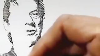 Imran Khan Sketch by Using a Key