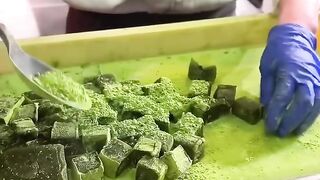 京都の抹茶専門店の作りたて抹茶わらびもちジェラート???? #京都グルメ.