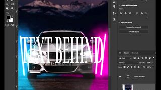 #Quick Behind Text