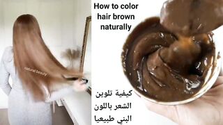 Die HAIR Natural in a SHINY Brown Color FIRT USE
