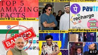 TOP 5 AMAZING FACTS ABOUT INDIA __ SHARUKH KHAN __ NARENDRA MODI __ PAY TM __ MAGIC __ CARRY MINATI