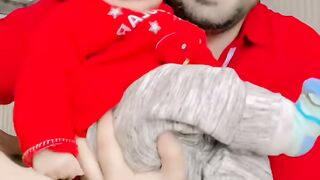 With my baby