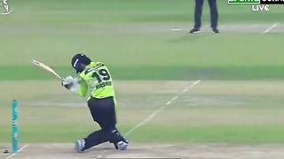 Unfortunately, the ball hit Rashid Khan on the head