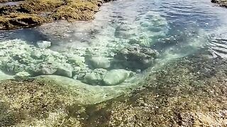 the beach in Uluwatu Bali is still natural