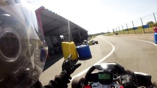 on the go-kart track