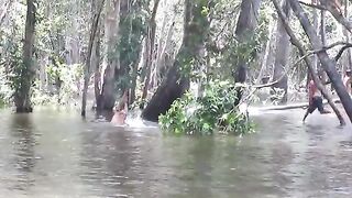 Kid tree and water