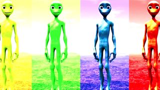 Funny Colorful Alien Dance