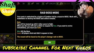 PLAY RAID BOSS MODE 1 TIME
