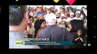 Esse é o Presidente Lula na reserva indígina raposa do sol Roraima