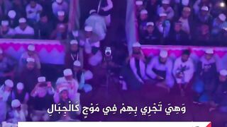 It is not a concert by an international singer.. Thousands gather around reciter Mahmoud Kamal Al-Najjar at a Quranic evening in Bangladesh