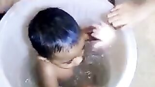 Having fun with little brother