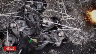 Ukraine drones destroy dozens Russian soldier in trenches bakhmut