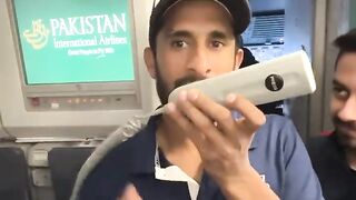 Hasan Ali takes the new flight attendant job ????✈️
