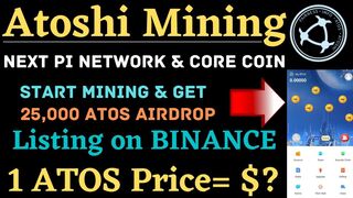 ATOSHI Global Mining App Create Account, Mine ATOS, Coin Price etc Full Tutorial in Hindi_Urdu