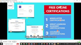 Free Online Certifications -  Live Class