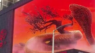 Cobra in a 3D billboard that got people scared.