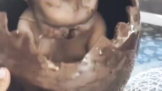 Cute chocolate baby