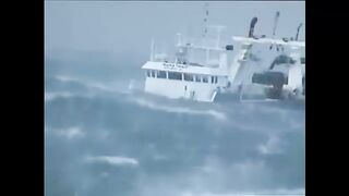Ships in storm
