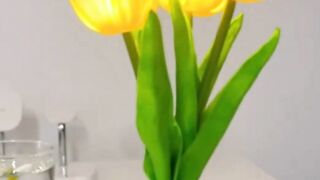 LED Tulip Night Light Simulation Flower Table Lamp Home Room Decoration Atmosphere Lamp Romantic Potted Gift For Office LED Lights