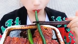 Chinese Eating Spicy Food