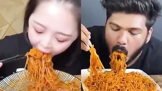 China Vs India spicy noodles challenge