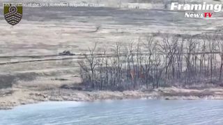 MOMEN DRAMATIS! Batalyon Ukraina menghancurkan tank Rusia dengan serangan artileri dengan sangat akurat