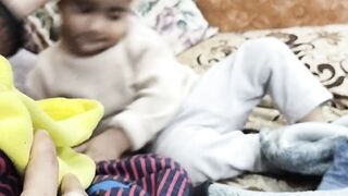 Child is Playing with Punch