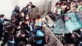 Pti workers arrest scene