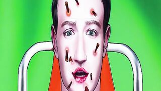 Make up animation cleaning the face