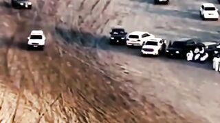 Dangerous driving in the desert/Beauty of world#Dangerous#driving#desert